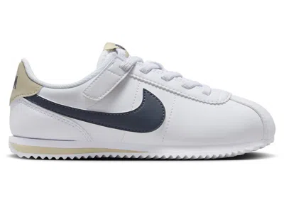 Pre-owned Nike Cortez Easyon Sneakers In White/desert Khaki/thunder Blue