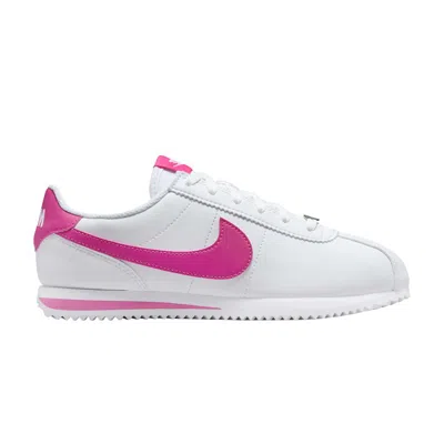Pre-owned Nike Cortez Gs 'white Laser Fuchsia' | Kid's Size 4.5