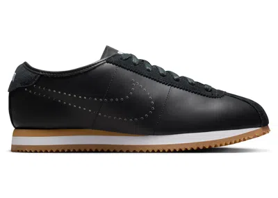 Pre-owned Nike Cortez Leather Gum Perforated Swoosh (women's) Sneakers In Black/gum Light Brown/white In Multi