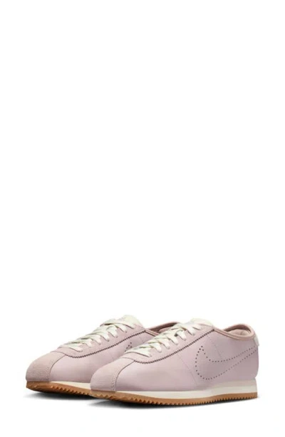 Nike Cortez Leather Sneaker In Pink