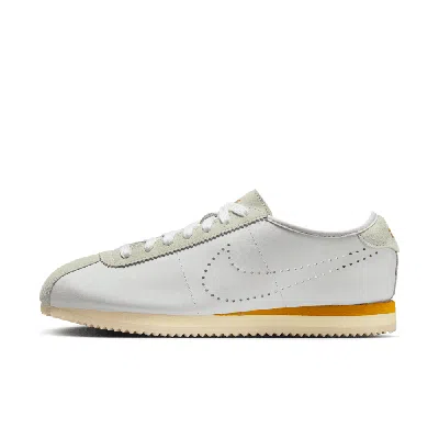 Nike Cortez Decon Suede-trimmed Perforated Leather Sneakers In White