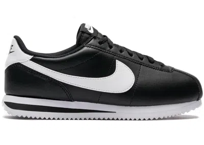 Pre-owned Nike Cortez Leather (women's) Sneakers In Black/white