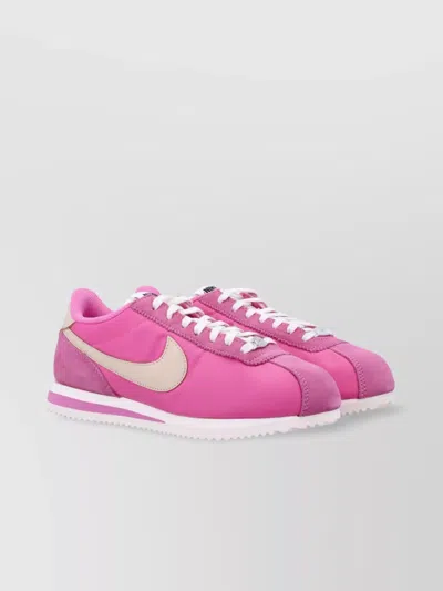 Nike Cortez Low-top Sneakers Suede Inserts In Pink