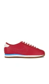 Nike Cortez Decon Suede-trimmed Perforated Leather Sneakers In Pink