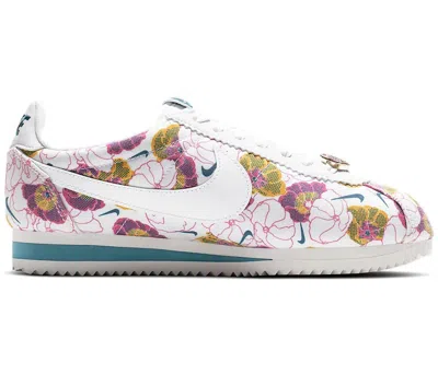 Pre-owned Nike Cortez Lx Floral Pack (women's) Sneakers In White/hyper Pink/green Abyss