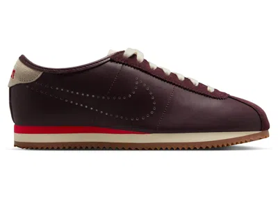 Pre-owned Nike Cortez Perforated Swoosh (women's) Sneakers In Burgundy Crush/coconut Milk/gum Medium Brown