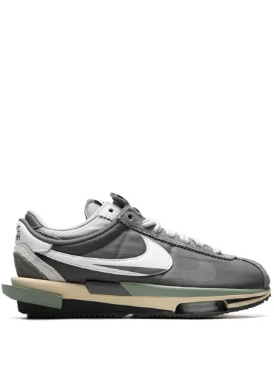 Nike X Sacai Cortez Low-top Sneakers In Grey