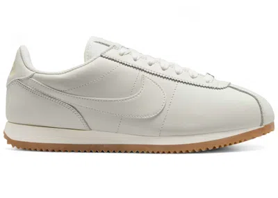 Pre-owned Nike Cortez Se Gum (women's) Sneakers In Sail/coconut Milk/metallic Silver