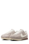 Nike Cortez Suede Sneakers In Gray And White
