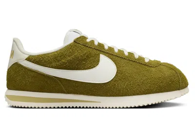 Pre-owned Nike Cortez Se Suede Sail Sneakers In Pacific Moss/infinite Gold/muslin