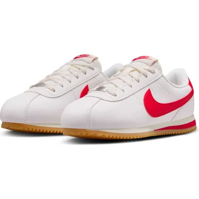 Nike Cortez Sneaker In Sail/gum Yellow/red