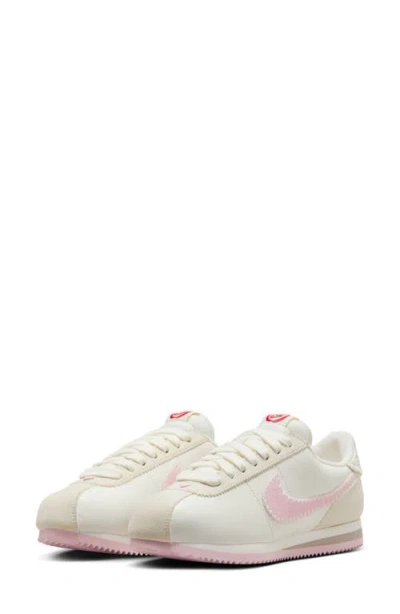 Nike Cortez Sneaker In Sail/pink Foam/college Grey