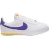 Nike Cortez Easyon Little Kids' Shoes In White/ Purple/ Varsity Maize