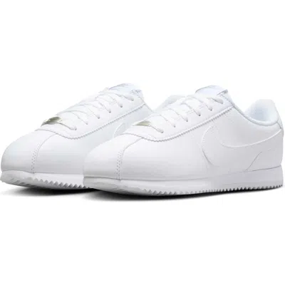 Nike Cortez Sneaker In White/ Wolf Grey/ White