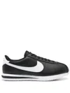 Nike Cortez Leather Sneakers In Black And White In Black
