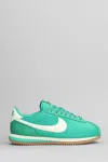Nike Cortez Sneakers In Green Suede And Fabric