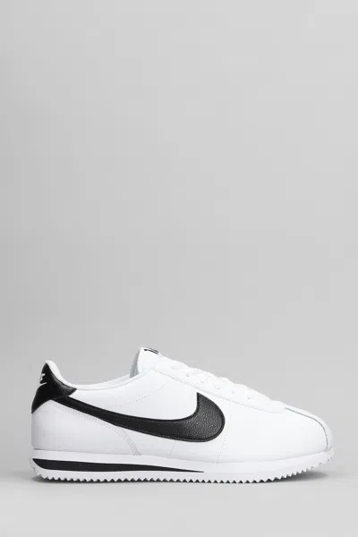 Nike Cortez Sneakers In White Leather