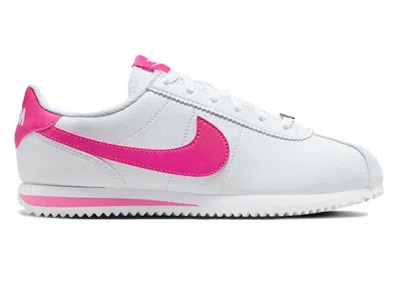 Pre-owned Nike Cortez Sneakers In White/laser Fuchsia