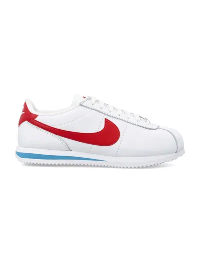 Nike Cortez Sneaker In White Varsity Red