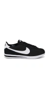 Nike Black Cortez Premium Sneakers In Black
