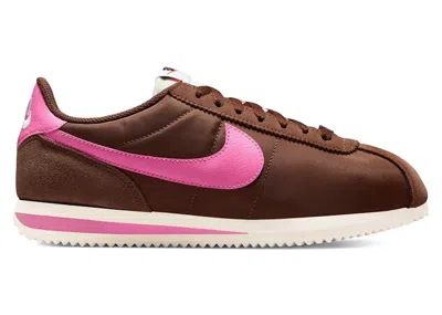Pre-owned Nike Cortez Textile Pink Spell (women's) Sneakers In Fauna Brown/sail/white