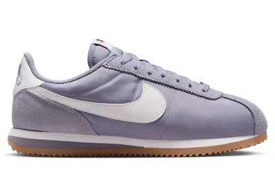 Pre-owned Nike Cortez Textile Sail (women's) Sneakers In Cement Grey/gum Light Brown/safety Orange