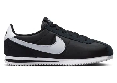Pre-owned Nike Cortez Textile Sneakers In Black/white In Multi