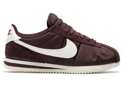 Pre-owned Nike Cortez Textile (women's) Sneakers In Burgundy Crush/sail In Multi
