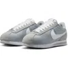 Nike Men's Cortez Textile Shoes In Flat Silver/white
