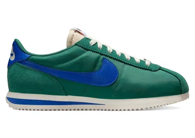 Pre-owned Nike Cortez Txt (women's) Sneakers In Evergreen Aura/hyper Royal/sail