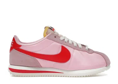 Pre-owned Nike Cortez Txt (women's) Sneakers In Medium Soft Pink/sail/team Orange