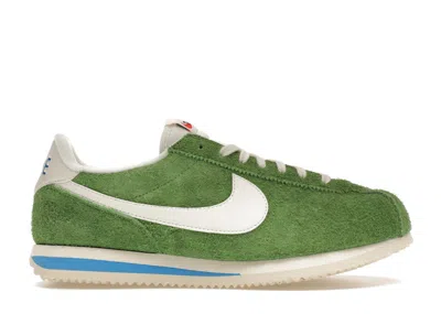 Pre-owned Nike Cortez Vintage Suede (women's) Sneakers In Chlorophyll/sail/light Photo Blue