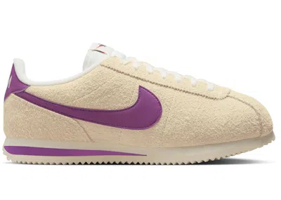 Pre-owned Nike Cortez Vintage Suede (women's) Sneakers In Muslin/viotech/coconut Milk