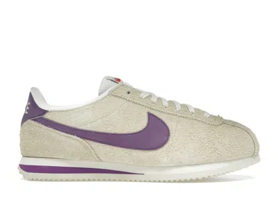 Pre-owned Nike Cortez Vintage Suede (women's) Sneakers In Muslin/viotech/coconut Milk