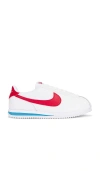 Nike Cortez Sneakers In White And Red In White  Varsity Red  & Varsity Blue