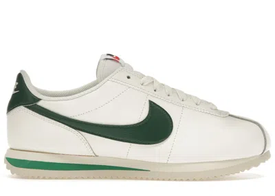 Pre-owned Nike Cortez (women's) Sneakers In Sail/gorge Green/malachite