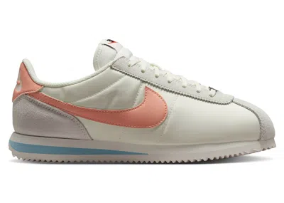 Pre-owned Nike Cortez (women's) Sneakers In Sail/ocean Bliss/arctic Orange