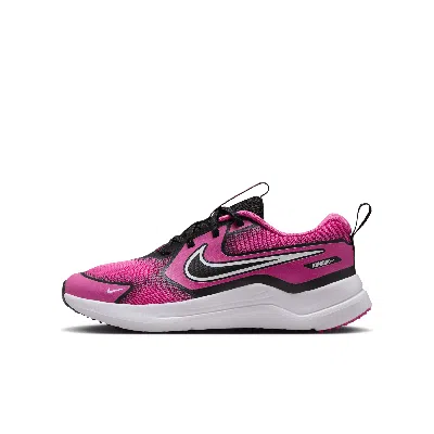 Nike Cosmic Runner Big Kids' Road Running Shoes In Laser Fuchsia/white/black