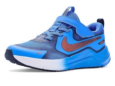 Nike Cosmic Runner Swoosh (little Kid) Kids Shoes Blue Crystal/picante Red/midnight Navy : 10.5 Little Ki