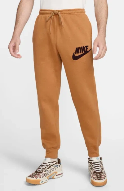 Nike Cotton Blend Fleece Joggers In Flax/ Flax