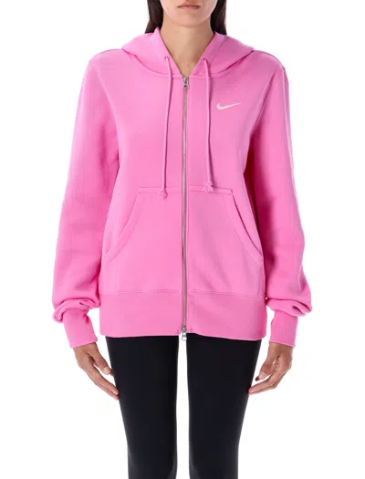 Nike Cotton Blend Full-zip Hoodie In Pink