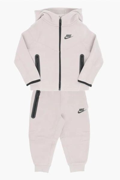 Nike Kids' Cotton Blend Sweatshirt And Joggers Set In Pink
