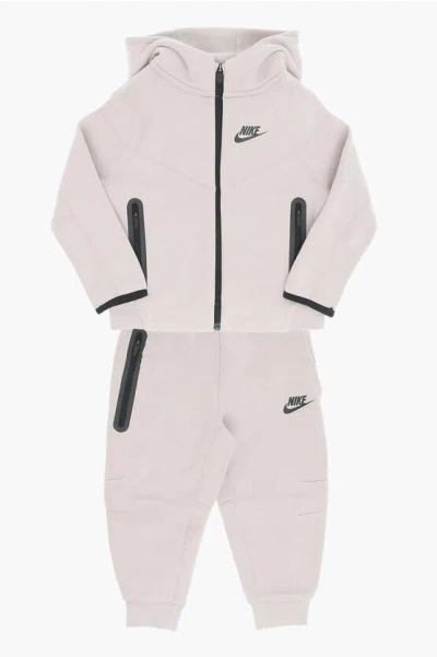 Nike Cotton Blend Sweatshirt And Joggers Set In Pink