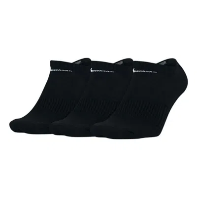 Nike Cotton Cushion No-show Sports Socks 3 Pairs Black