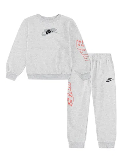 Nike Kids' Cotton Tracksuit In Grey