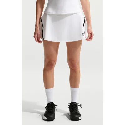 Nike Court Advantage Dri-fit High Waist Tennis Skort In White