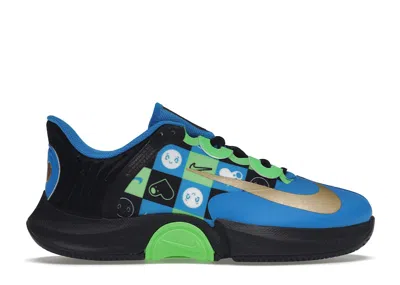 Pre-owned Nike Court Air Zoom Gp Turbo Naomi Osaka All Smiles (women's) Sneakers In Photo Blue/metallic Gold/black