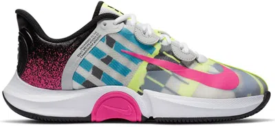 Pre-owned Nike Court Air Zoom Gp Turbo Tech Challenge (women's) Sneakers In White/sapphire/hot Lime