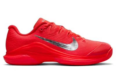 Pre-owned Nike Court Air Zoom Vapor 12 Premium Hc Us Open (women's) Sneakers In Bright Crimson/metallic Silver