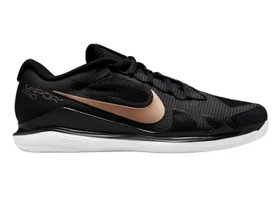 Pre-owned Nike Court Air Zoom Vapor Pro Hc (women's) Sneakers In Black/metallic Gold/white
